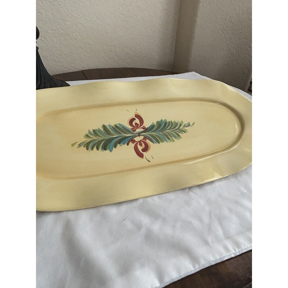 Southern Living At Home Gail Pittman Siena  15.5" Oval Serving Plate Yellow
